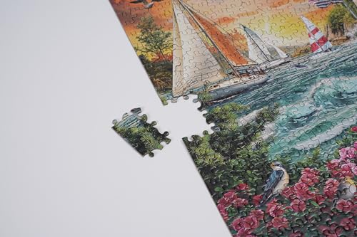 1000 Piece Jigsaw Puzzle for Adults - Marine Artwork Pirate Ship Octopus C337