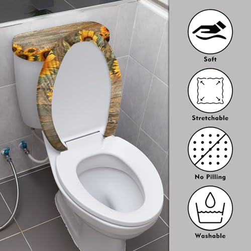 Christmas Toilet Lid and Tank Cover Set for Bathroom Decor Q334993