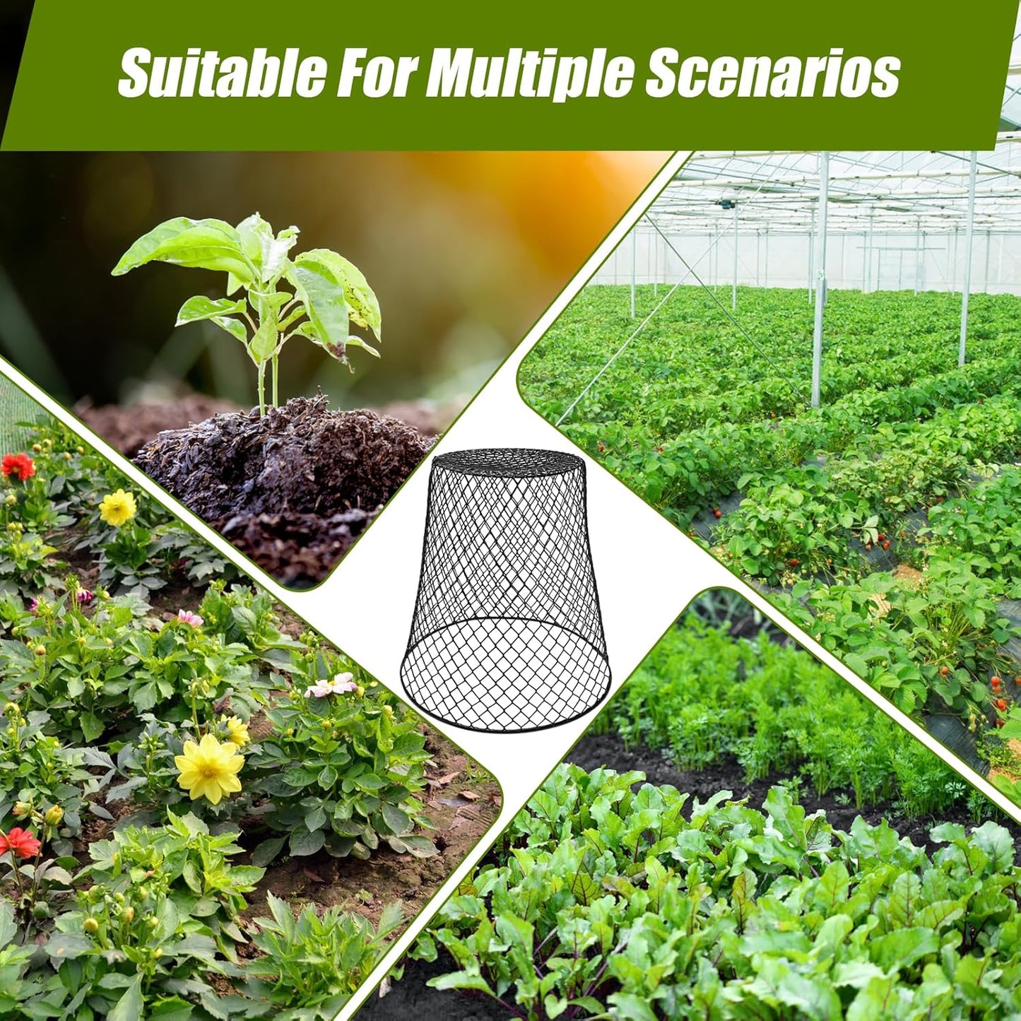 Wire Cloche Plant Covers for Garden Protection, 12 Pack V40814