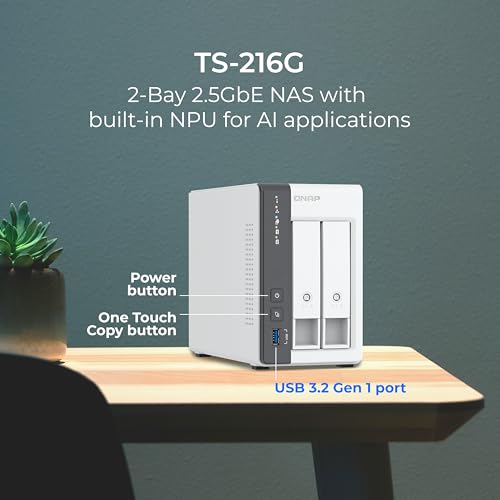 2-Bay 2.5GbE Desktop NAS with ARM Quad-Core CPU and 4GB RAM H7951
