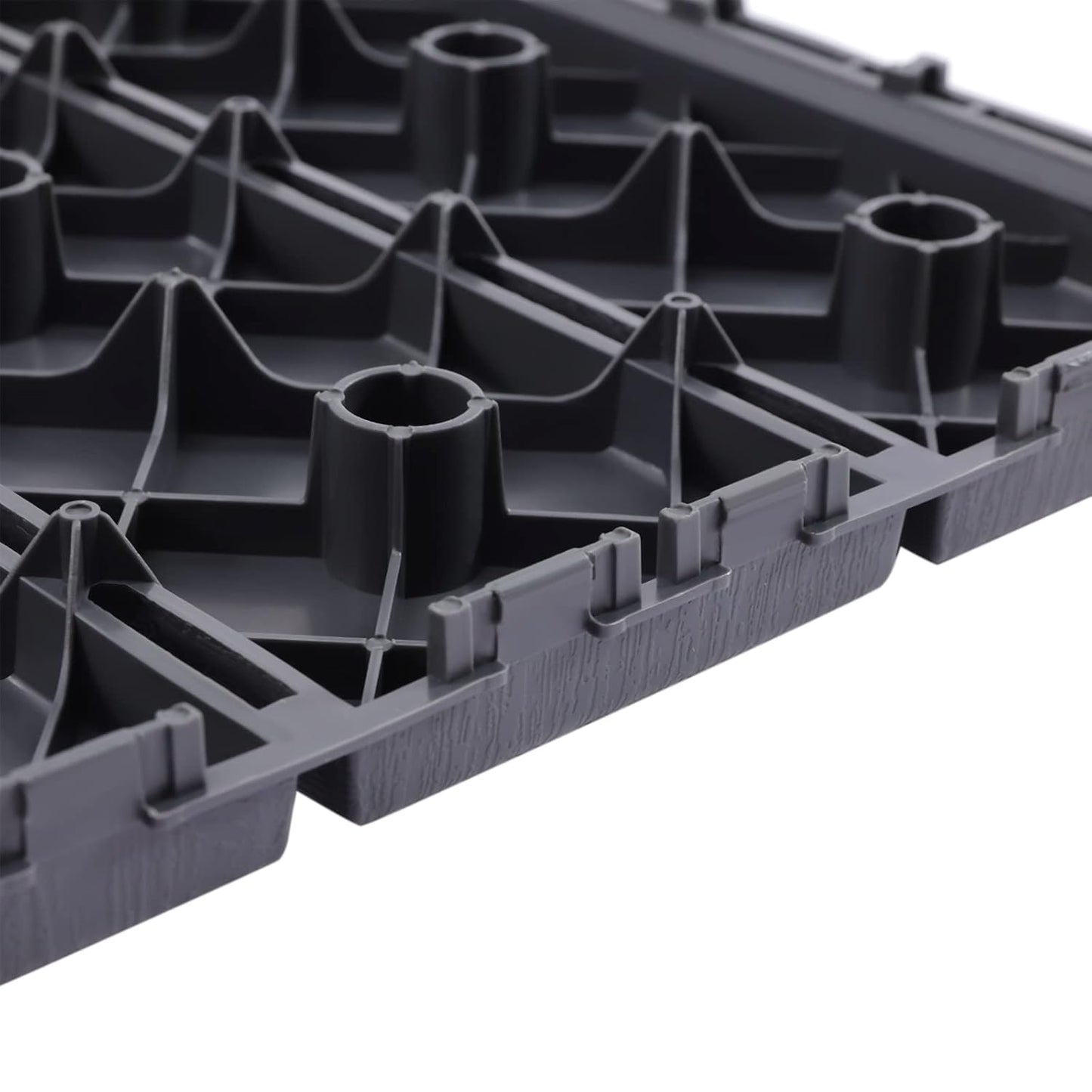 Interlocking Deck Tiles 12"x12" (Pack of 30), Outdoor Patio Flooring, Dark Gray V544404