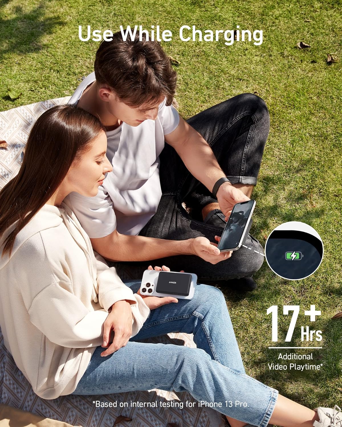 Magnetic Wireless Portable Charger 5000mAh with USB-C Cable E270965