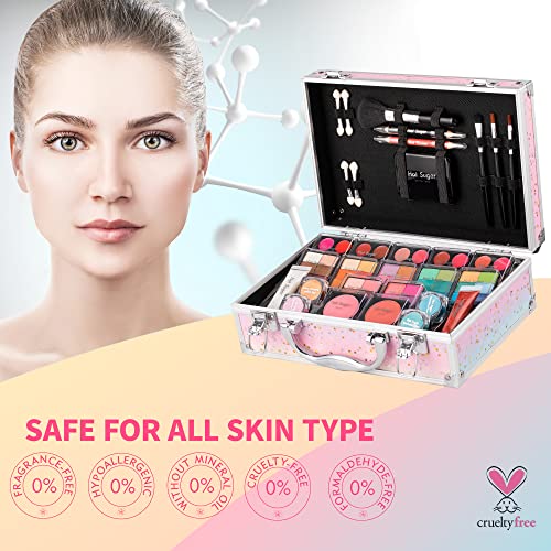 Makeup Kit for Women - Full Starter Cosmetics Set with Eyeshadow, Lip Gloss, Blush and Brush C172