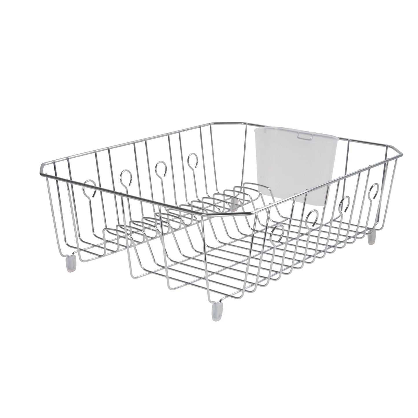 Dish Drying Rack with Utensil Holder for Kitchen Countertop, Large, Chrome R8355