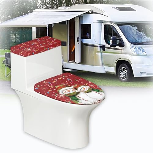 Christmas Toilet Lid and Tank Cover Set for Bathroom Decor Q334993