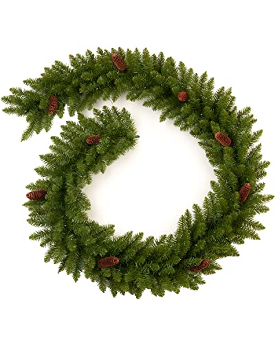 Pre-lit Christmas Garland 9ft with 50 LED Lights, Battery Operated I824