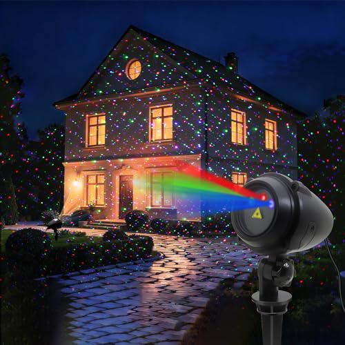 Outdoor Garden Laser Lights Projector, Red Green Blue, Waterproof A835206