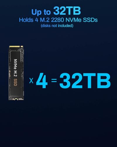 4-Bay All SSD NAS Server, Quad-Core CPU, 8GB DDR5 RAM, 5GbE Port Q39134