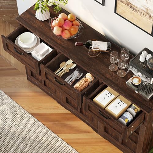 Tilt Out Trash Can Cabinet with Drawers, 20 Gallon, Brown Oak Z441687
