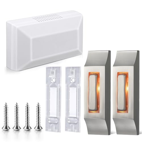 Wired Doorbell Chime Kit with 2 Lighted Metal Push Buttons G2237