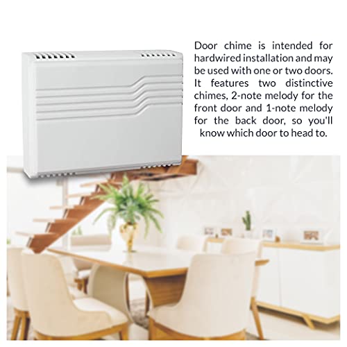 Wired Doorbell Chime Kit with Transformer and Lighted Push Button, White F530919