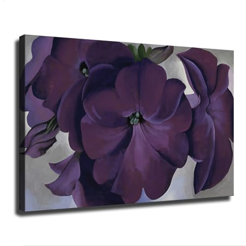 Georgia O'Keeffe Petunias 1925 Poster Picture HD Canvas Print Famous Artwork Beautiful Home Decor Holiday Bedroom Gift Wall Art Decor (12x18inch-UnFramed)