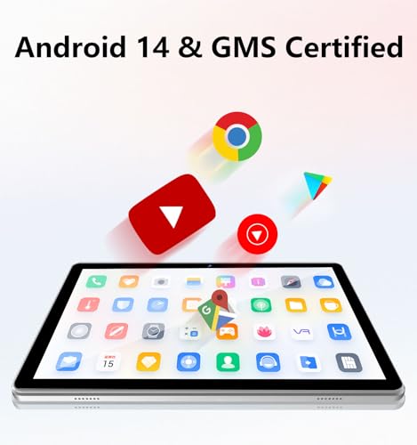 10 Inch Android Tablet with Keyboard Mouse, 6GB RAM 64GB ROM L2332