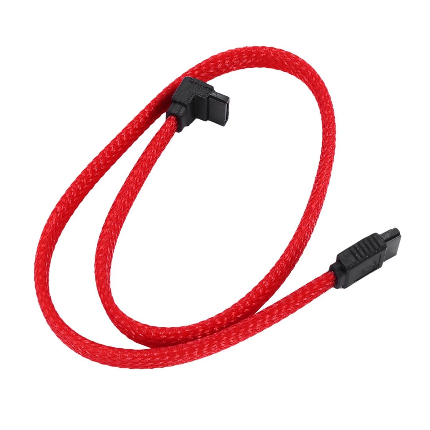 Right Angle SATA3 7Pin Data Cable 50CM Nylon Sleeved A1363