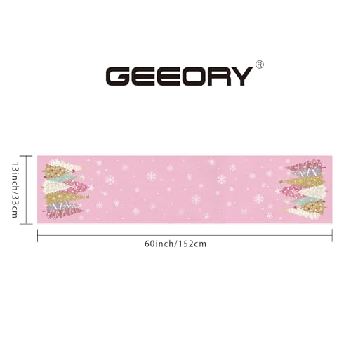 Christmas Table Runner 13x72 Inch, Red Winter Holiday Decor S612