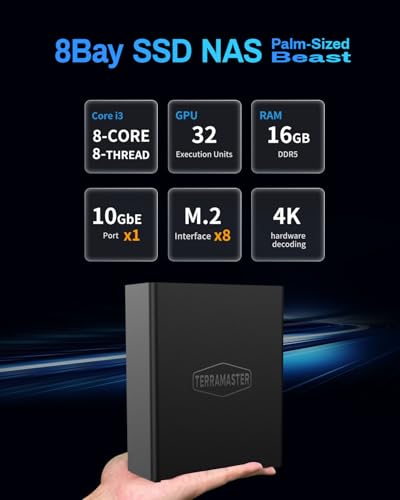 4-Bay All SSD NAS Server, Quad-Core CPU, 8GB DDR5 RAM, 5GbE Port Q39134