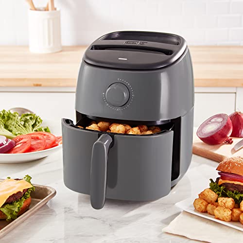 Electric Air Fryer Oven, 2.6 Qt., Grey, Compact, Auto Shut Off, 1000-Watt L764