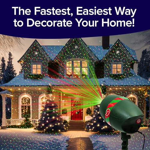 Outdoor Laser Light Show with Remote, 9 Patterns, 3 Colors Z8588