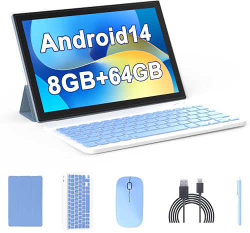 10 Inch Android Tablet with Keyboard Case Mouse Stylus S54567