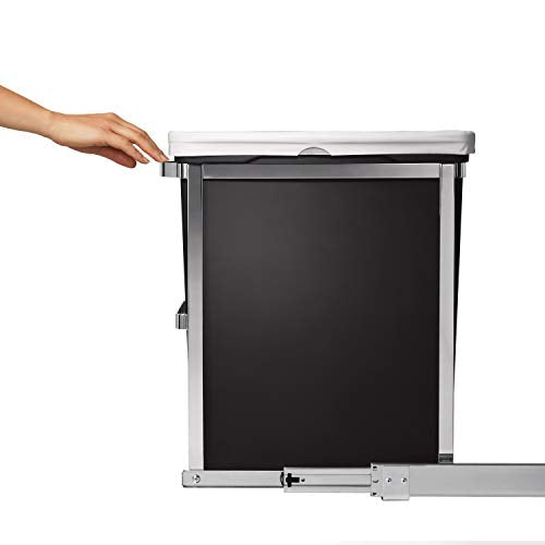 Dual Compartment Under Counter Recycling Bin and Trash Can E115