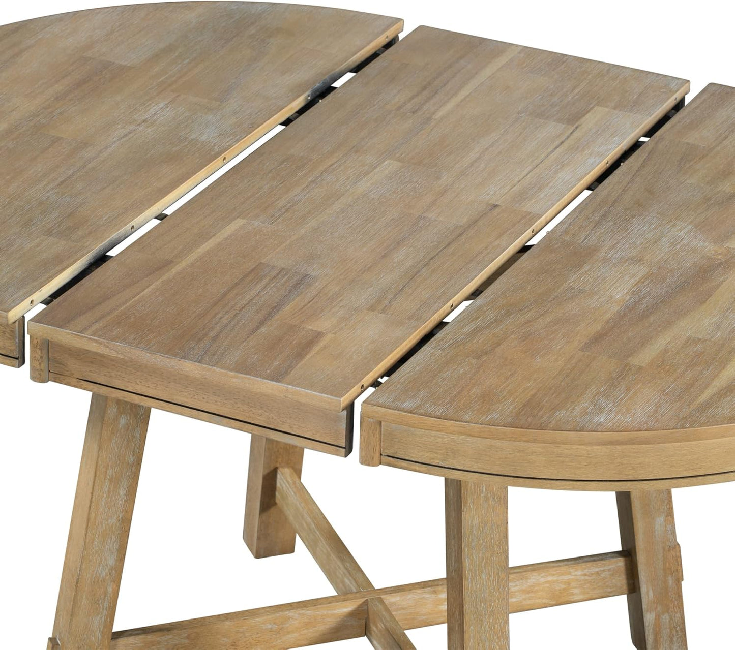 Farmhouse Round Extendable Dining Table with 16" Leaf R8370