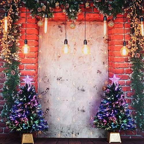 Green Fiber Optic Christmas Tree, Pre-Lit Tabletop Mini Xmas Tree J347465