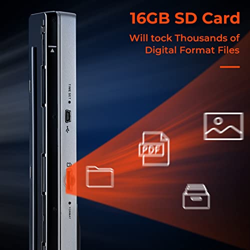 Portable Scanner for A4 Documents Photos, 900 DPI, Flat Scanning with 16G SD Card M143995