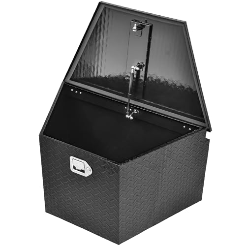 33 Inch Trailer Tongue Box, Heavy Duty Aluminum Tool Box with Lock and Keys I285284