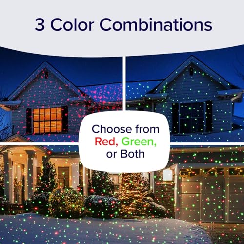 Outdoor Laser Light Show with Remote, 9 Patterns, 3 Colors Z8588