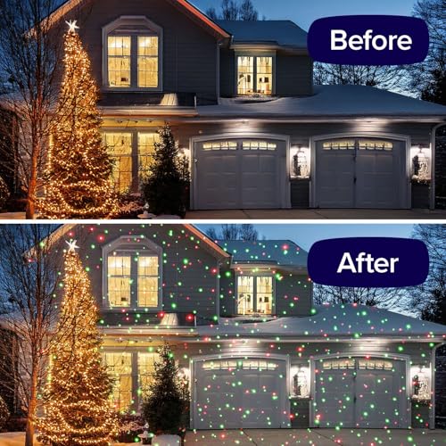 Outdoor Laser Light Show with Remote, 9 Patterns, 3 Colors Z8588