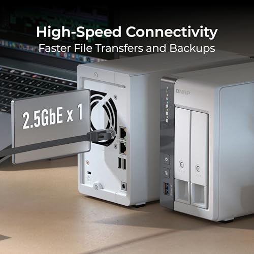 2-Bay 2.5GbE Desktop NAS with ARM Quad-Core CPU and 4GB RAM H7951