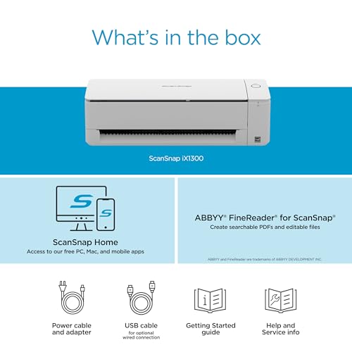 Compact Wireless Double-Sided Document Scanner with Auto Feeder Z26927