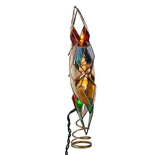 10-Light Multi-Color Capiz Star Tree Topper Y371