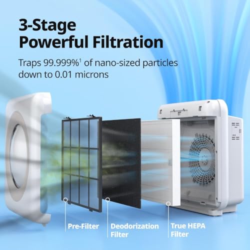 HEPA Air Purifier with Air Quality Monitoring and Auto Mode H968730
