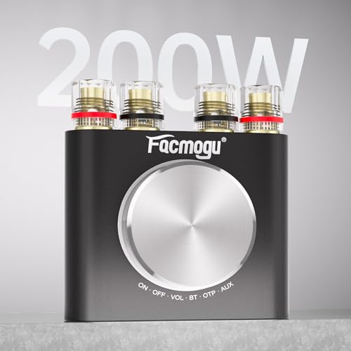 160W Mini Bluetooth 5.0 Power Amplifier, 2 Channel Stereo Hi-Fi Digital Amp W6936