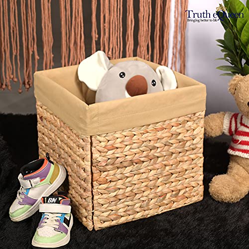 Wicker Storage Baskets for Shelves, 12x12x12 In, 6Pcs U7792
