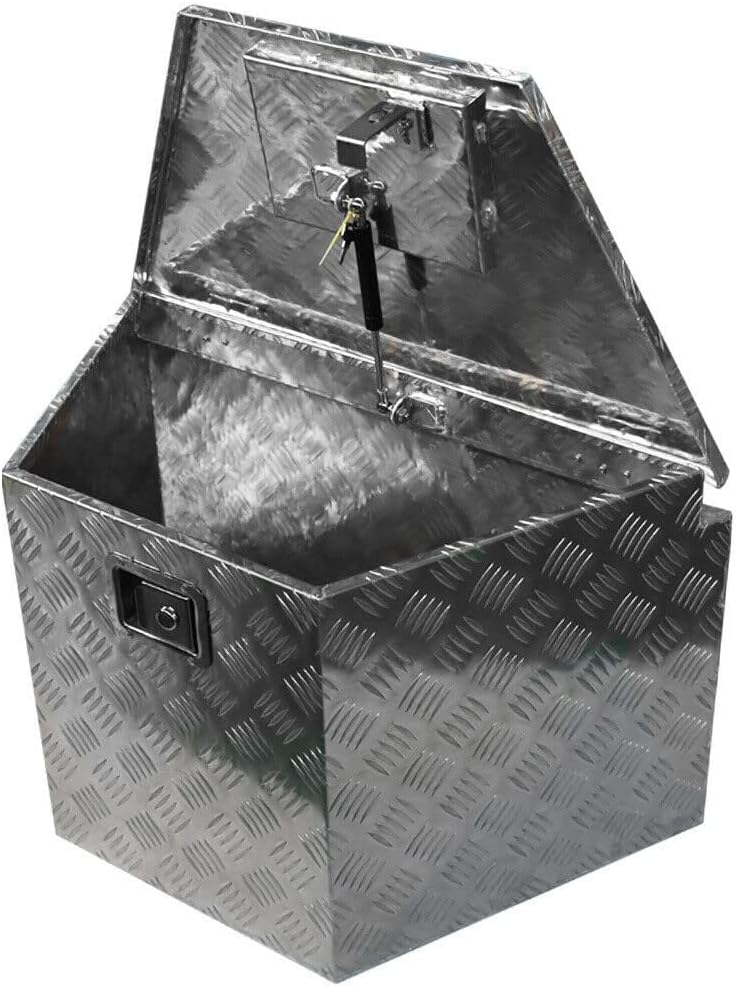 Aluminum Diamond Plate Tongue Box Tool Chest for Truck Bed, RV, ATV C936