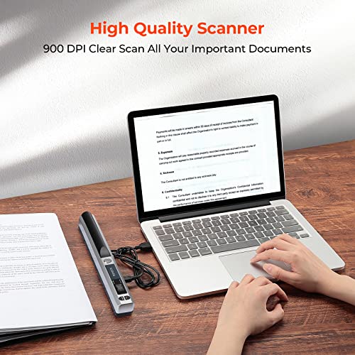 Portable Scanner for A4 Documents Photos, 900 DPI, Flat Scanning with 16G SD Card M143995