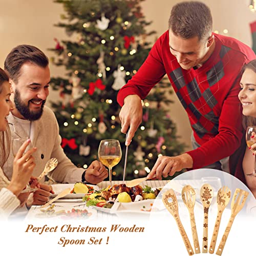 Christmas Wooden Spatula and Spoon Kitchen Utensil Set A1157