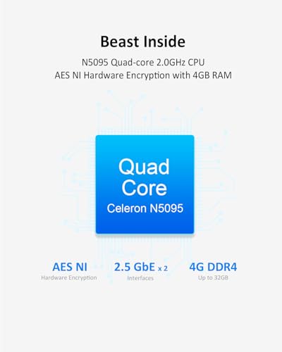 4-Bay NAS Network Storage Server with Quad-core CPU and 2.5GbE Ports C768468
