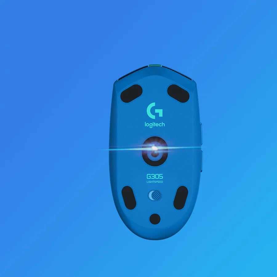 Logitech G305 LIGHTSPEED Wireless Gaming Mouse, HERO Sensor, 12,000 DPI, Lightweight, 6 Programmable Buttons, 250h Battery, On-Board Memory, Compatible with PC, Mac, Blue
