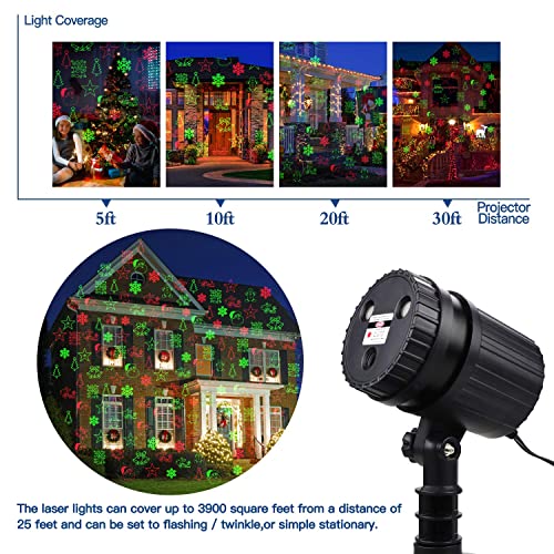 Christmas Laser Projector Lights with Remote, 8 Patterns for Indoor and Outdoor M27295