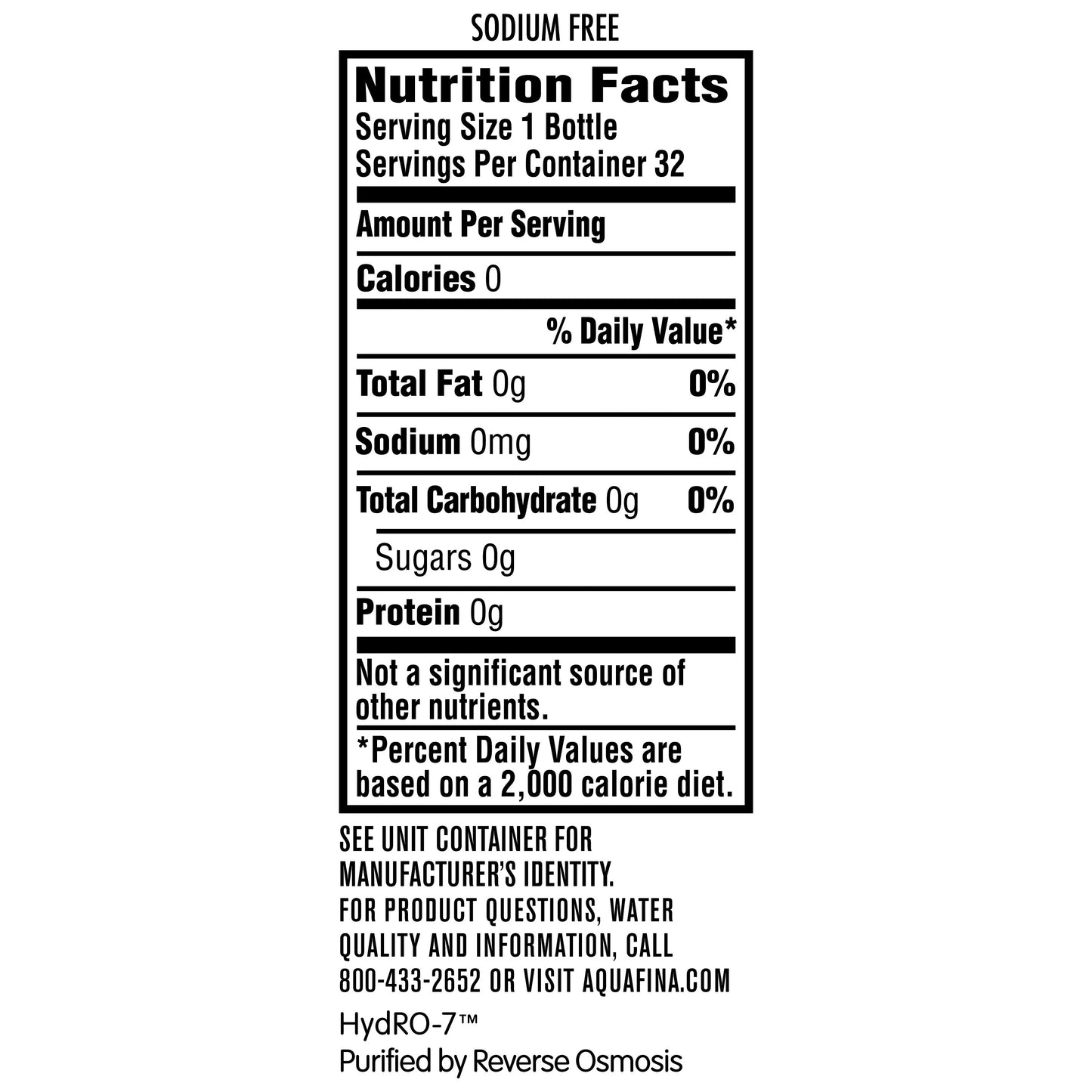 Purified Bottled Drinking Water, 16.9 oz, 32 Pack Z460