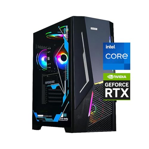 Gaming PC Desktop – Intel Core i5 12400F 2.5 GHz, NVIDIA RTX 3060, 1TB NVME SSD, 16GB DDR4 RAM 3200, 650W PSU, Bluetooth, Wi-Fi 6, Windows 11 Home 64-bit