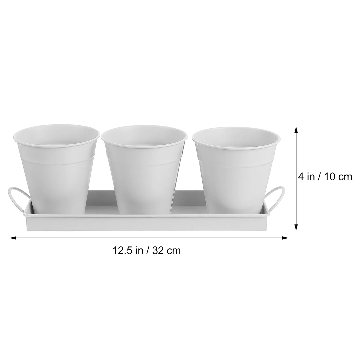 9 pcs Garden Flower Pot with Tray X676458