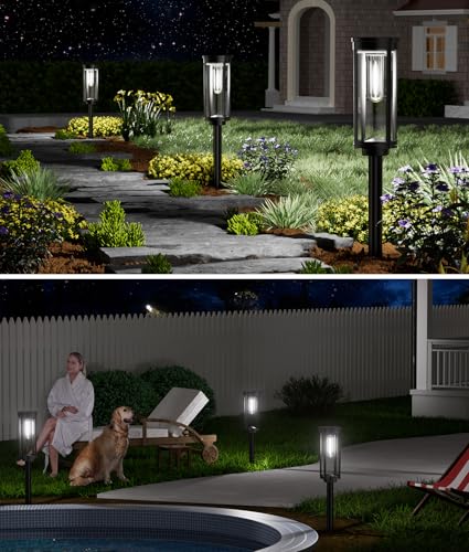 Solar Pathway Lights Outdoor, IP65 Waterproof, Auto On/Off Z346