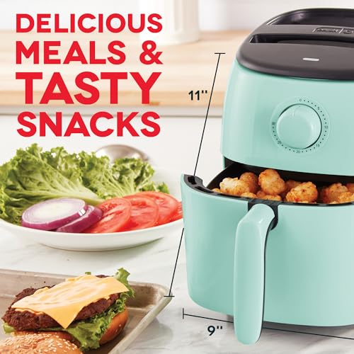 Electric Air Fryer Oven, 2.6 Qt., Grey, Compact, Auto Shut Off, 1000-Watt L764