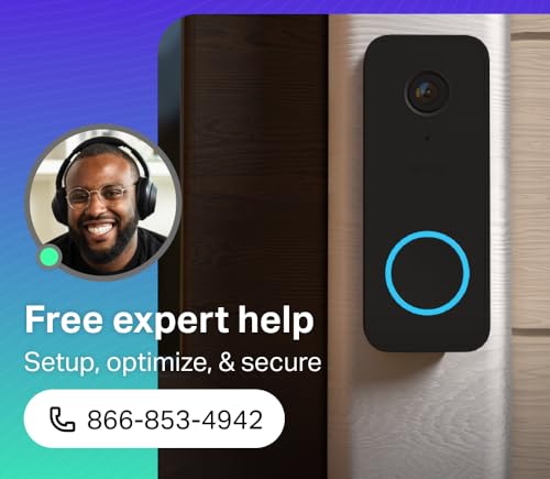 Video Doorbell v2, 2K Video, Two-Way Audio, Color Night Vision, Weatherproof, Works with Alexa & Google Assistant Y69495