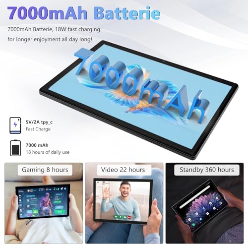 Android Tablet 10.1 Inch, 16GB RAM 128GB ROM, 2 in 1 with Keyboard Pen D35775