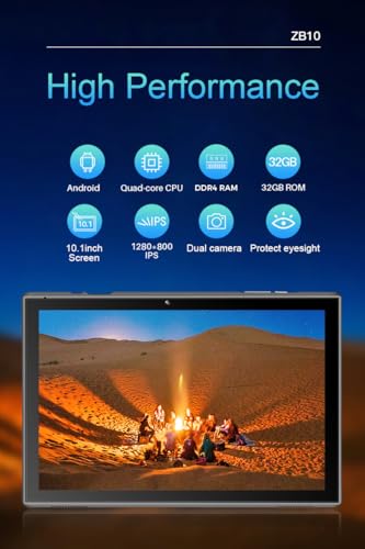 10 inch Android Tablet, 6GB RAM, 32GB ROM, WiFi 6, IPS Screen B37979
